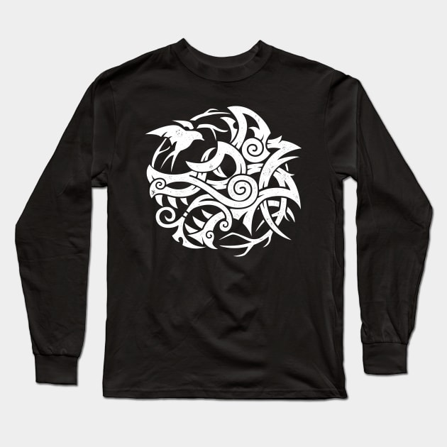 Wolf Medallion Long Sleeve T-Shirt by Narwen